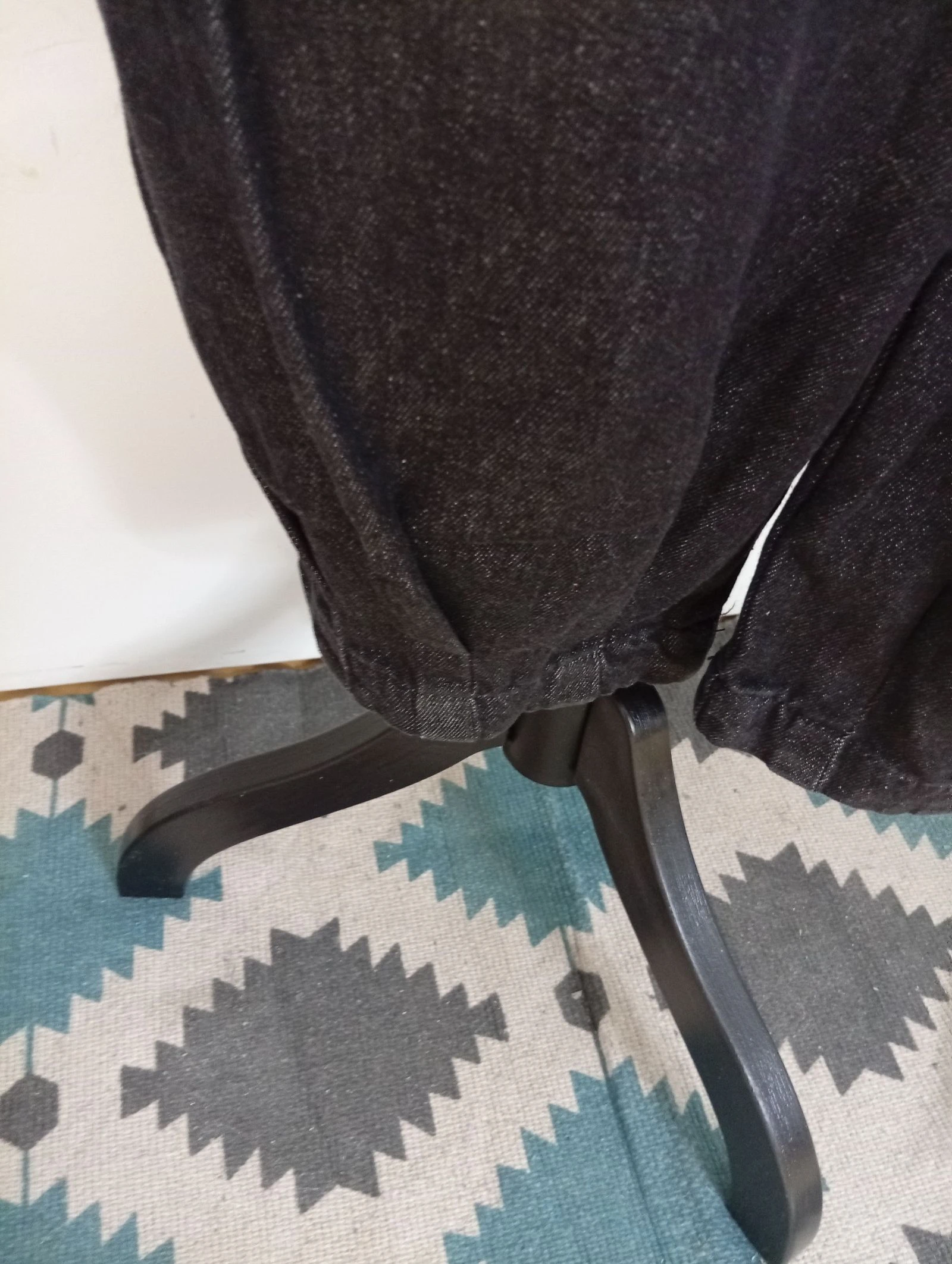 Pantacourt jean grandes poches bordé color bordeaux – photo 4